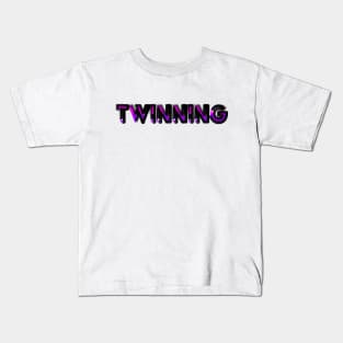 Twinning Pink and Purple Kids T-Shirt